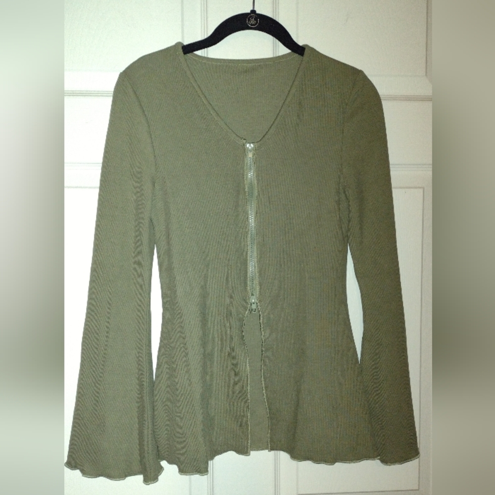 Sage green cardigan, Sz S